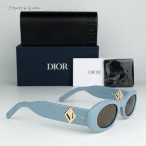 BRAND NEW Dior CD DIAMOND EDITION R11 30F0 Blue Brown Unisex Cat Eye Sunglasses
